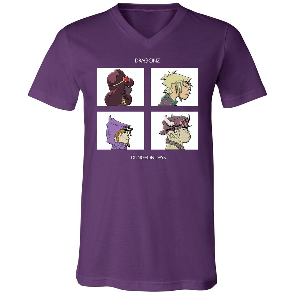 Unisex V-Neck T-Shirt - ELKSWYA3 - Team Purple - 9