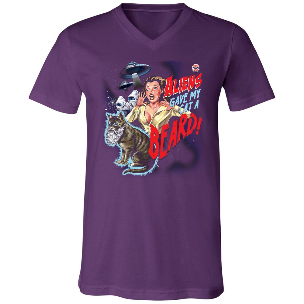 Unisex V-Neck T-Shirt - C7CU91FH - Team Purple - 9