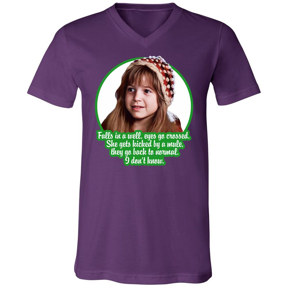 Unisex V-Neck T-Shirt - U6QWPP9X - Team Purple - 9