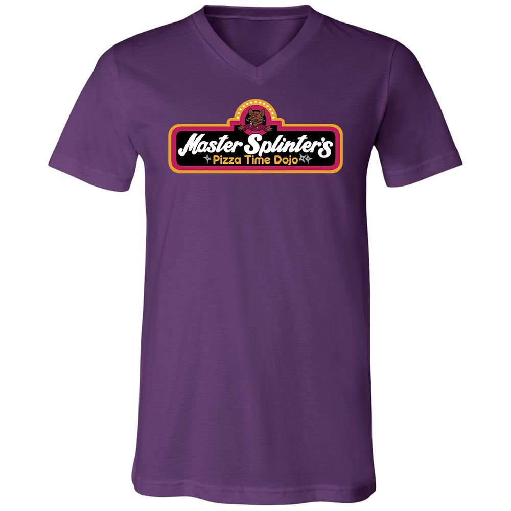 Unisex V-Neck T-Shirt - 6ZT77D7D - Team Purple - 9