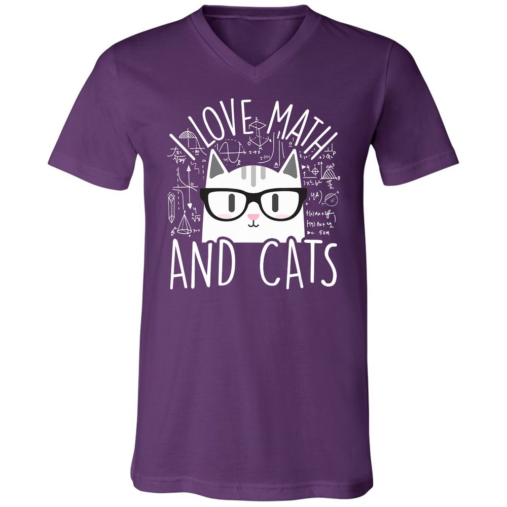 Unisex V-Neck T-Shirt - U1RZVATY - Team Purple - 9