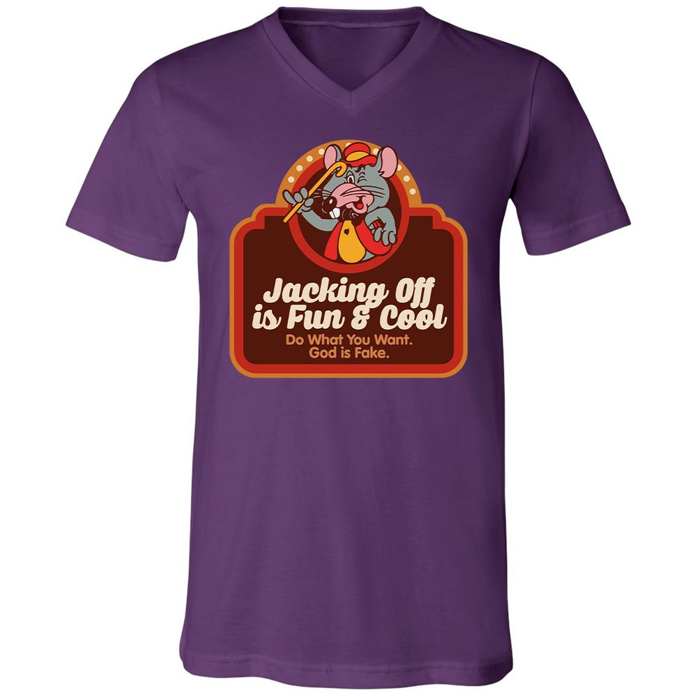 Unisex V-Neck T-Shirt - VR7UDN2U - Team Purple - 9