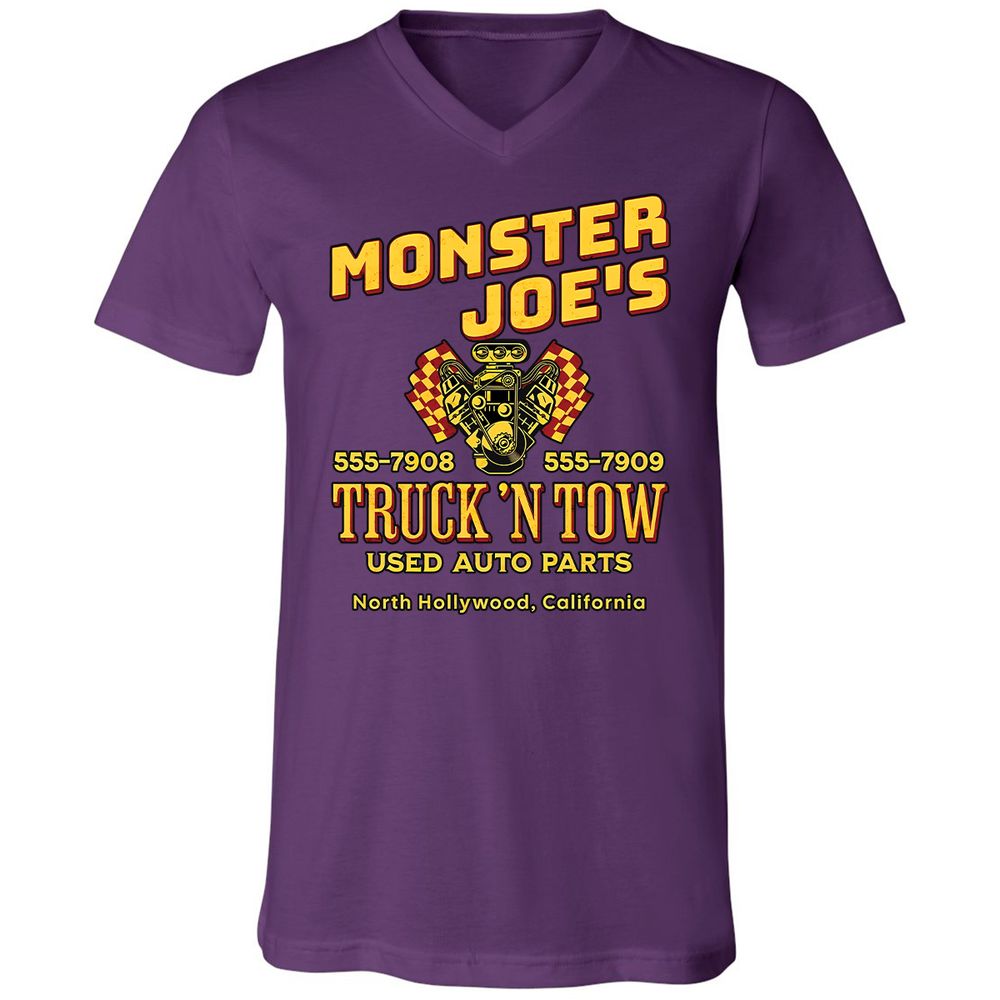Unisex V-Neck T-Shirt - CDTQDTW2 - Team Purple - 9