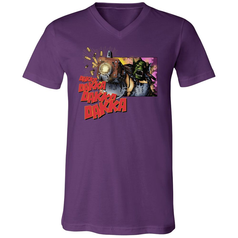 Unisex V-Neck T-Shirt - U9QZC8R1 - Team Purple - 9