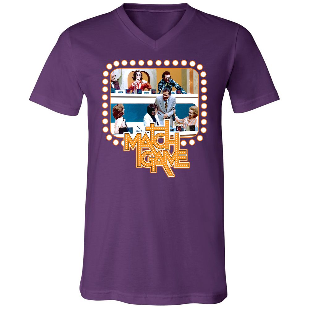 Unisex V-Neck T-Shirt - EDNCZTX6 - Team Purple - 9