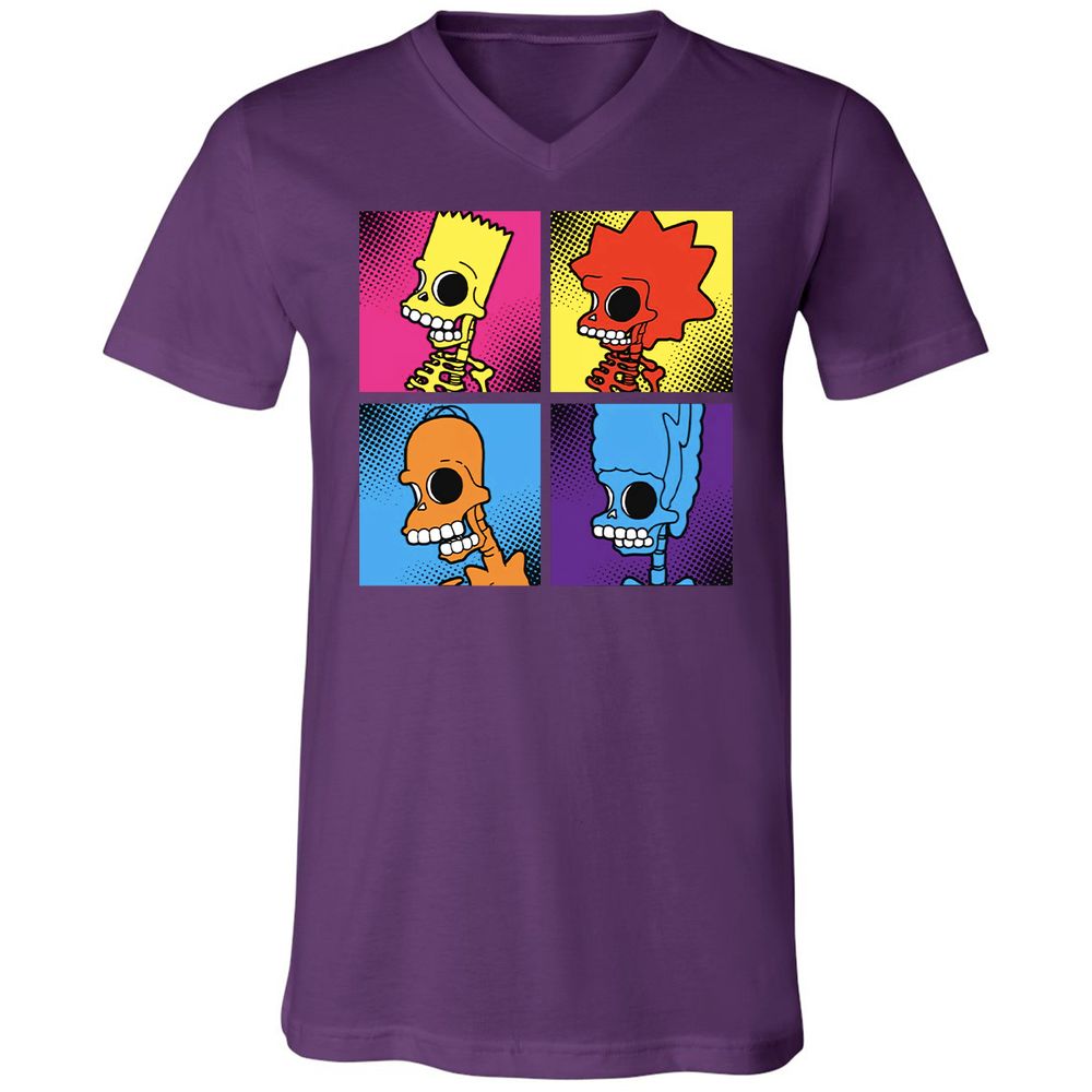 Unisex V-Neck T-Shirt - 5S9KB44U - Team Purple - 9