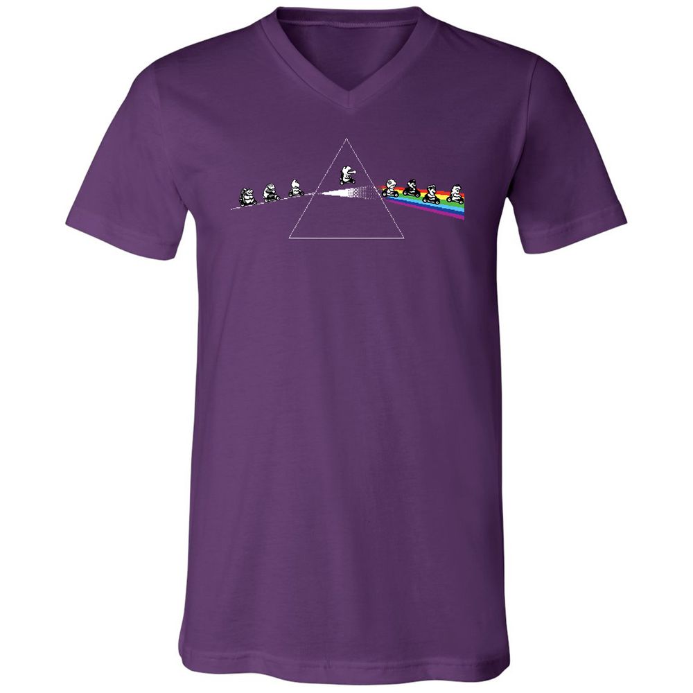 Unisex V-Neck T-Shirt - 6E3X2CED - Team Purple - 9