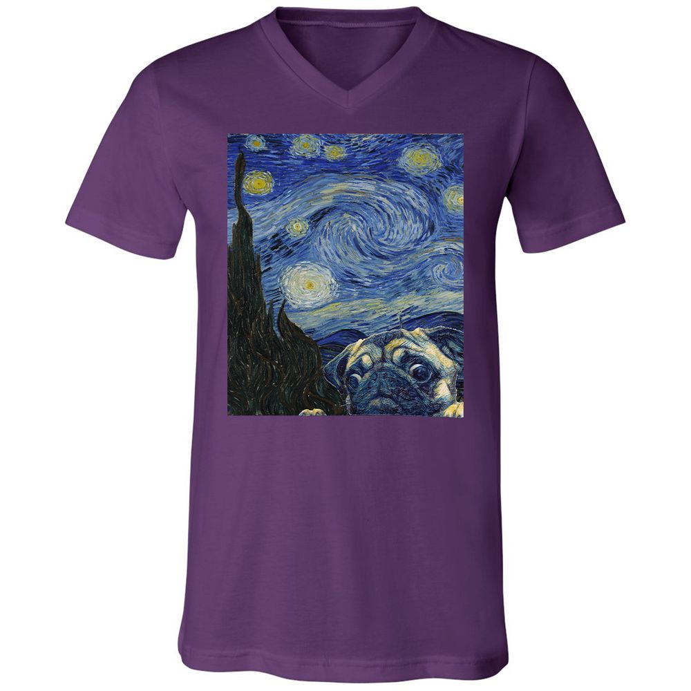 Unisex V-Neck T-Shirt - HJTLKY25 - Team Purple - 9