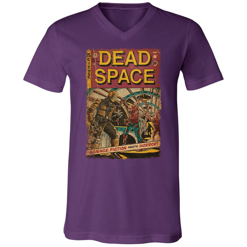 Unisex V-Neck T-Shirt - 7Y1W5J86 - Team Purple - 9