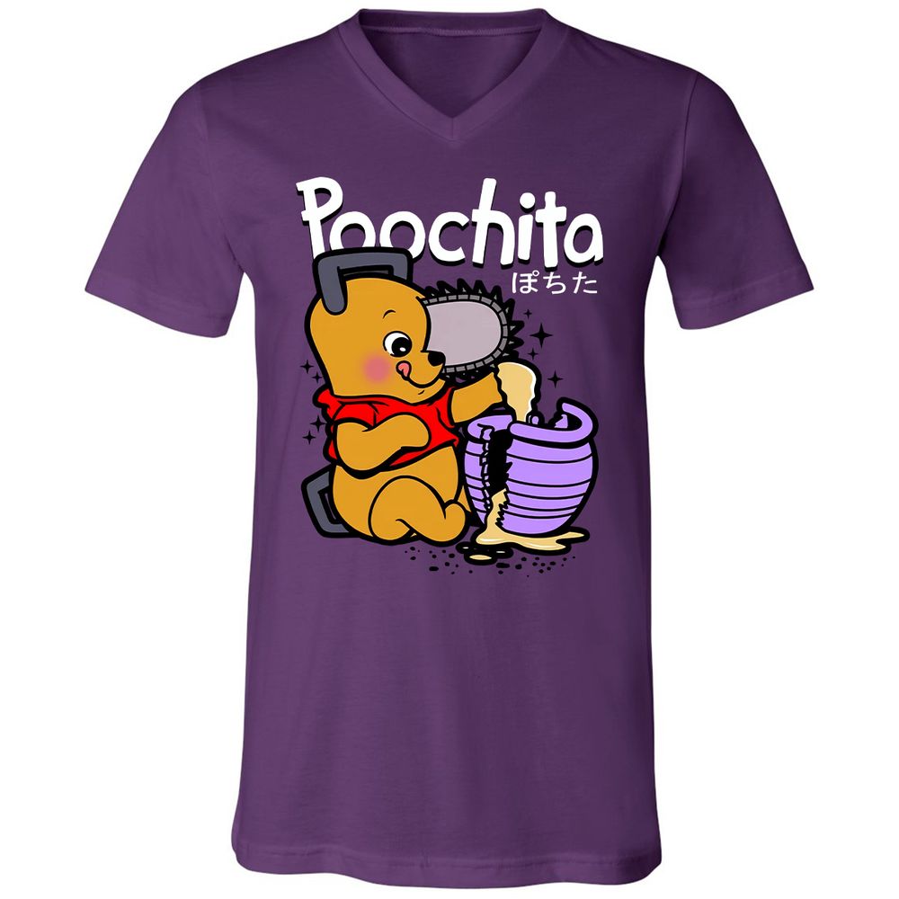 Unisex V-Neck T-Shirt - 56Z7PVWU - Team Purple - 9