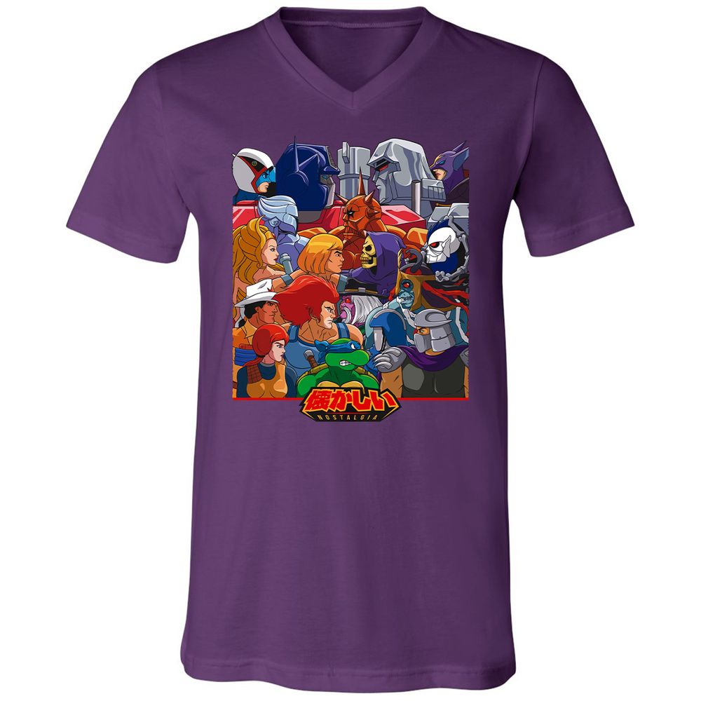 Unisex V-Neck T-Shirt - RGPYEBFQ - Team Purple - 9