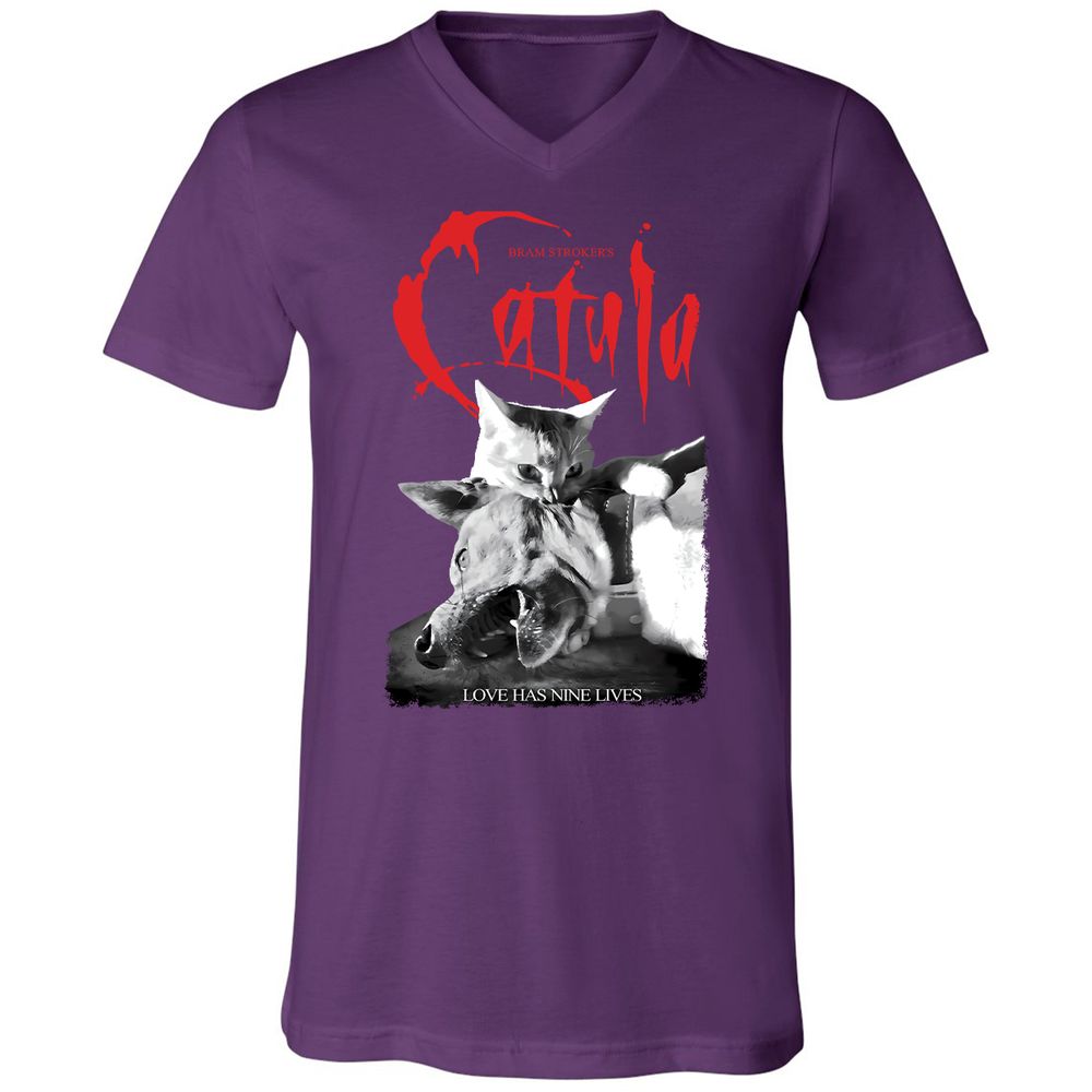 Unisex V-Neck T-Shirt - ZRJR2XPP - Team Purple - 9