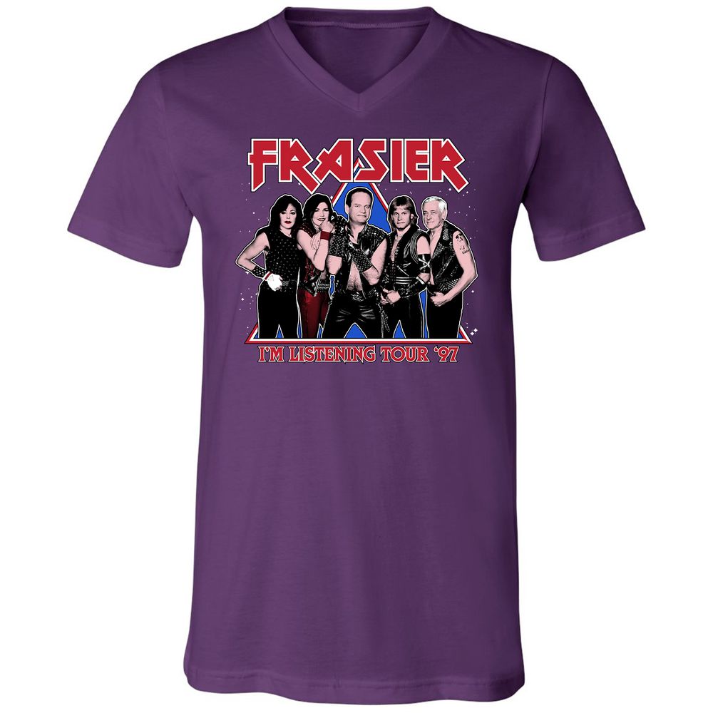 Unisex V-Neck T-Shirt - 875MG6PD - Team Purple - 9