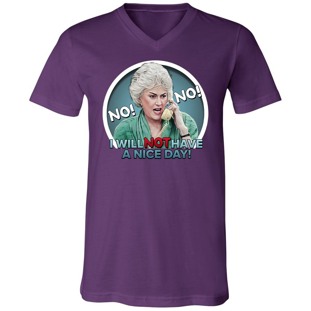 Unisex V-Neck T-Shirt - 9KC6FHHR - Team Purple - 9