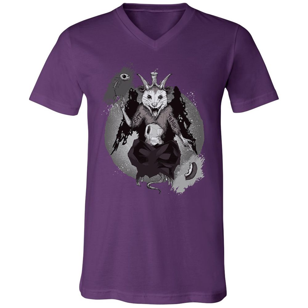 Unisex V-Neck T-Shirt - XSYJXMVR - Team Purple - 9