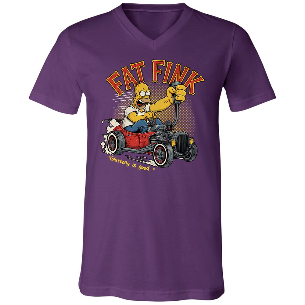 Unisex V-Neck T-Shirt - 6KG9UAWK - Team Purple - 9