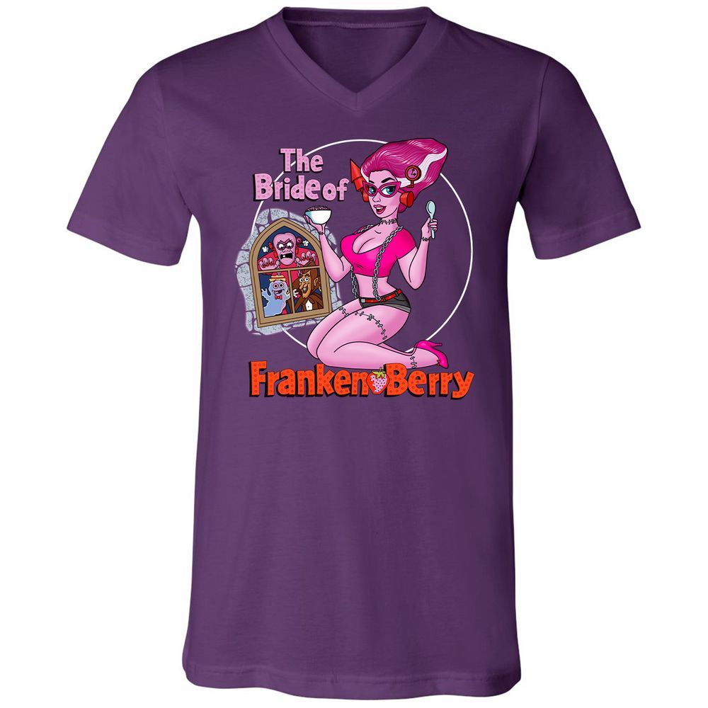 Unisex V-Neck T-Shirt - J18KVSG3 - Team Purple - 9
