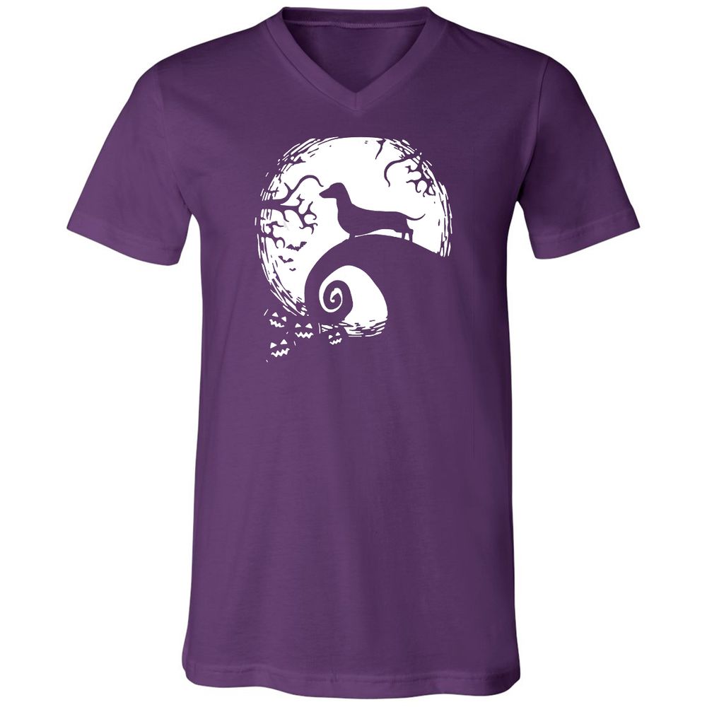 Unisex V-Neck T-Shirt - M6GEFL3Y - Team Purple - 9