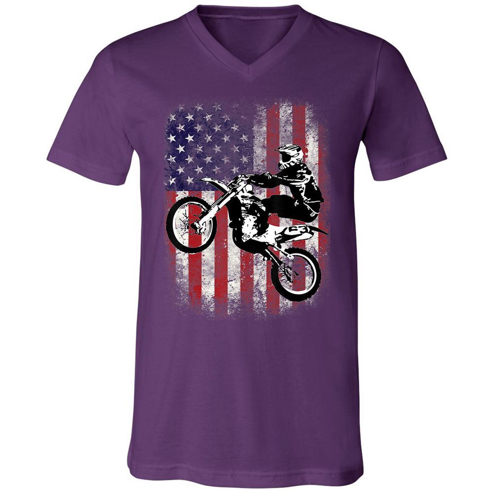 Unisex V-Neck T-Shirt - 7EDSG3VG - Team Purple - 9