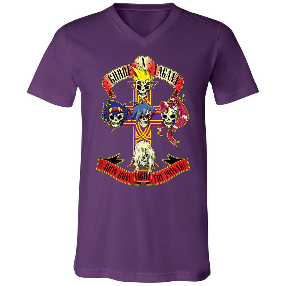 Unisex V-Neck T-Shirt - N5JVQ8EX - Team Purple - 9