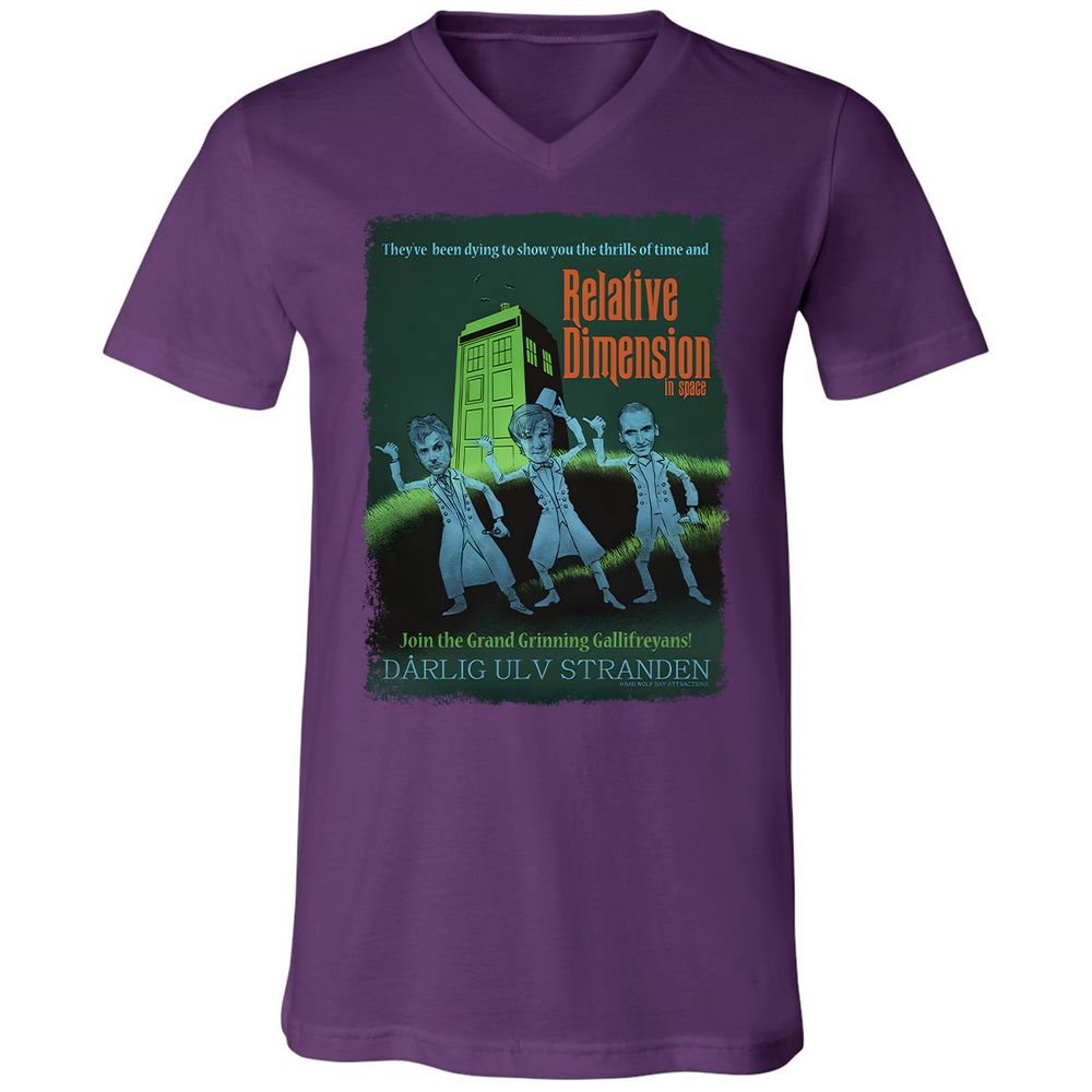 Unisex V-Neck T-Shirt - 873L3MUD - Team Purple - 9