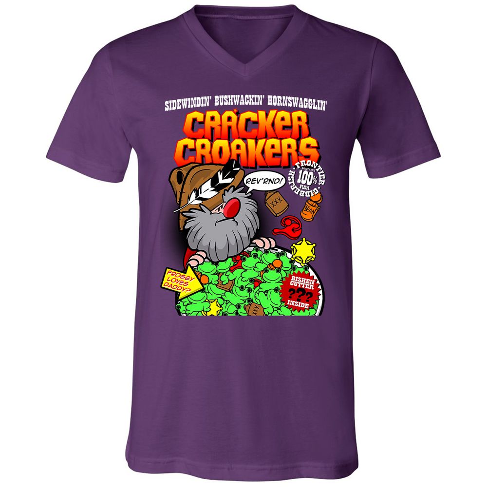 Unisex V-Neck T-Shirt - HPDLZR75 - Team Purple - 9