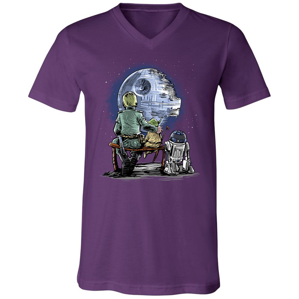 Unisex V-Neck T-Shirt - 45TLWXRT - Team Purple - 9