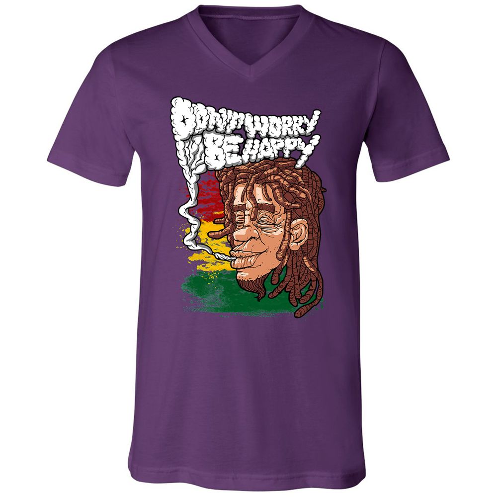 Unisex V-Neck T-Shirt - TJG3RWVK - Team Purple - 9