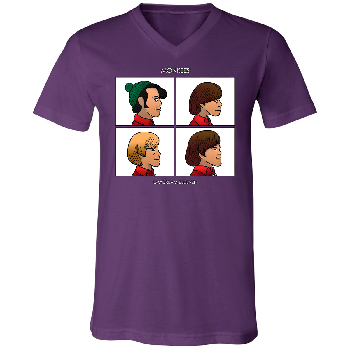 Unisex V-Neck T-Shirt - CM7UKVFY - Team Purple - 9