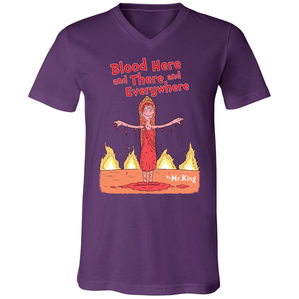 Unisex V-Neck T-Shirt - 1A67A2YN - Team Purple - 9