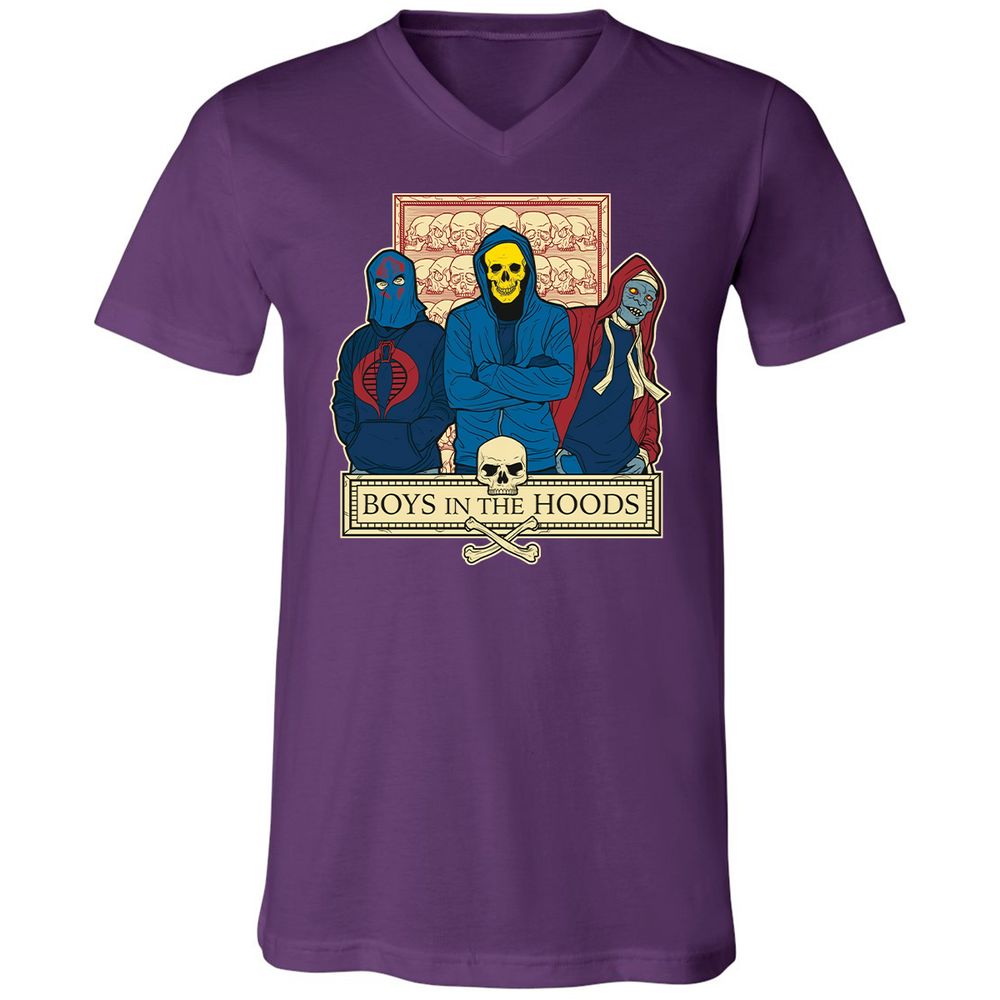 Unisex V-Neck T-Shirt - US8VPAP7 - Team Purple - 9