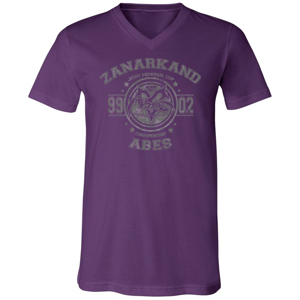 Unisex V-Neck T-Shirt - KBQXRZTL - Team Purple - 9