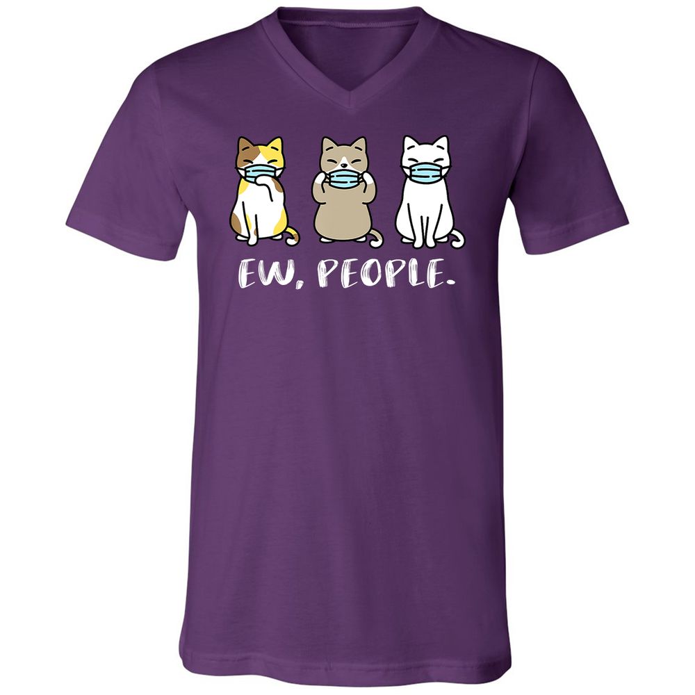 Unisex V-Neck T-Shirt - PP827DGJ - Team Purple - 9