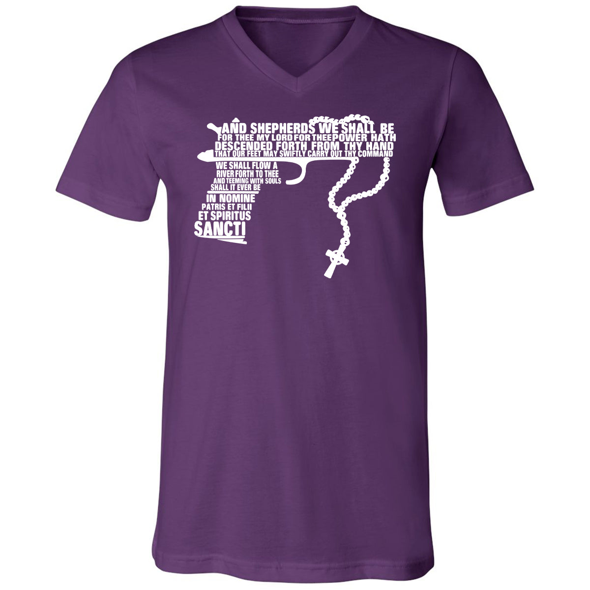 Unisex V-Neck T-Shirt - UCEXX711 - Team Purple - 9