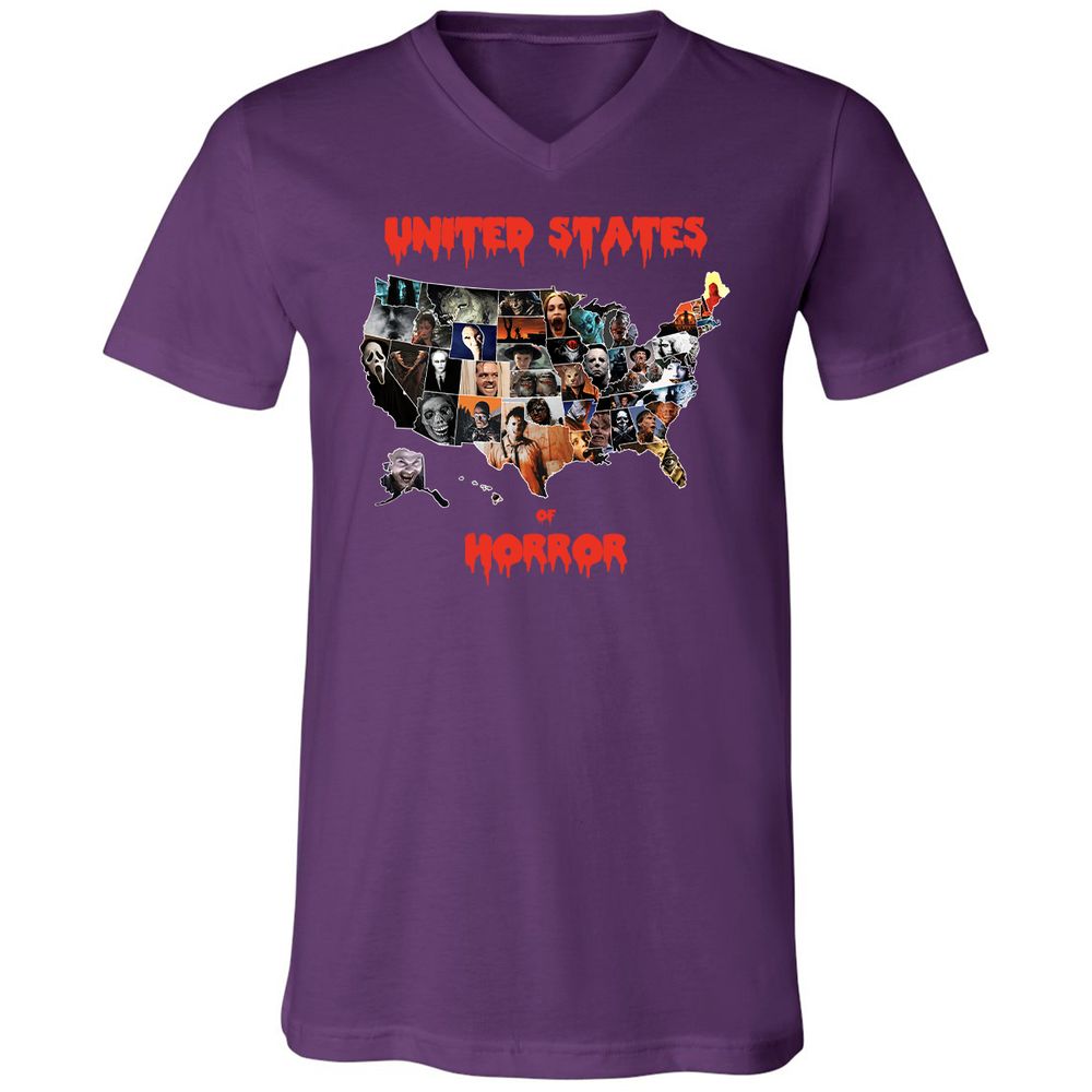 Unisex V-Neck T-Shirt - PFSB2ALG - Team Purple - 9