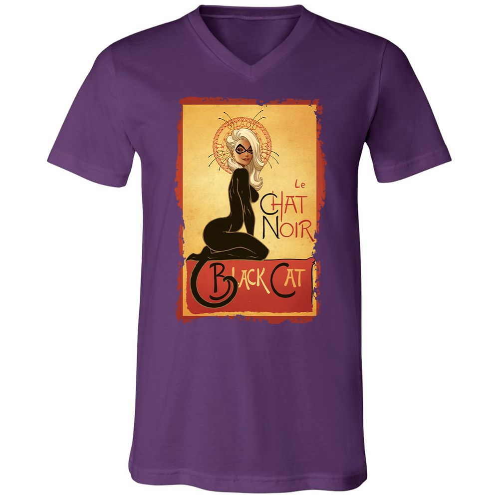 Unisex V-Neck T-Shirt - NPJT5W6F - Team Purple - 9