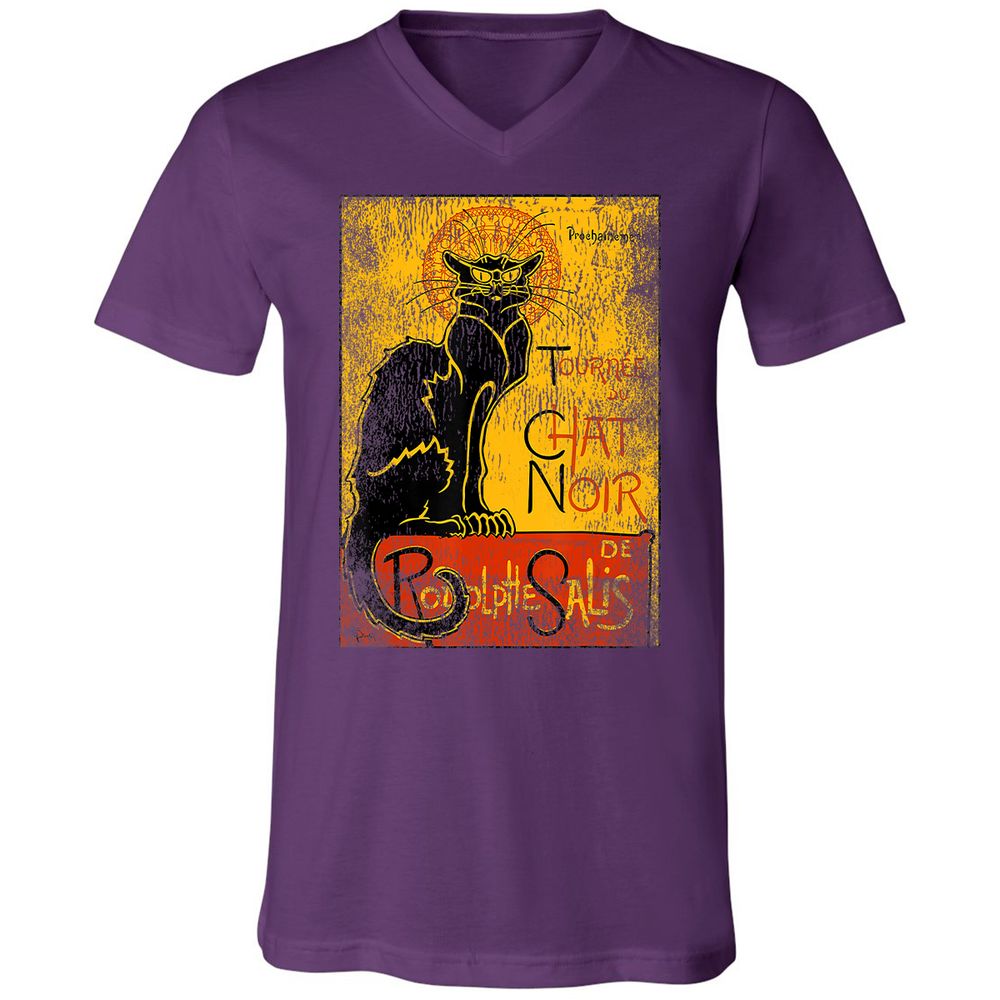 Unisex V-Neck T-Shirt - C1J6LBJW - Team Purple - 9