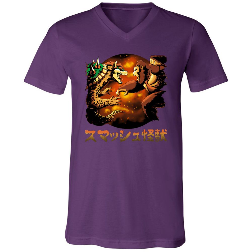 Unisex V-Neck T-Shirt - MBAPDAXG - Team Purple - 9
