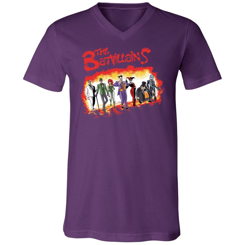 Unisex V-Neck T-Shirt - 447U6RXJ - Team Purple - 9