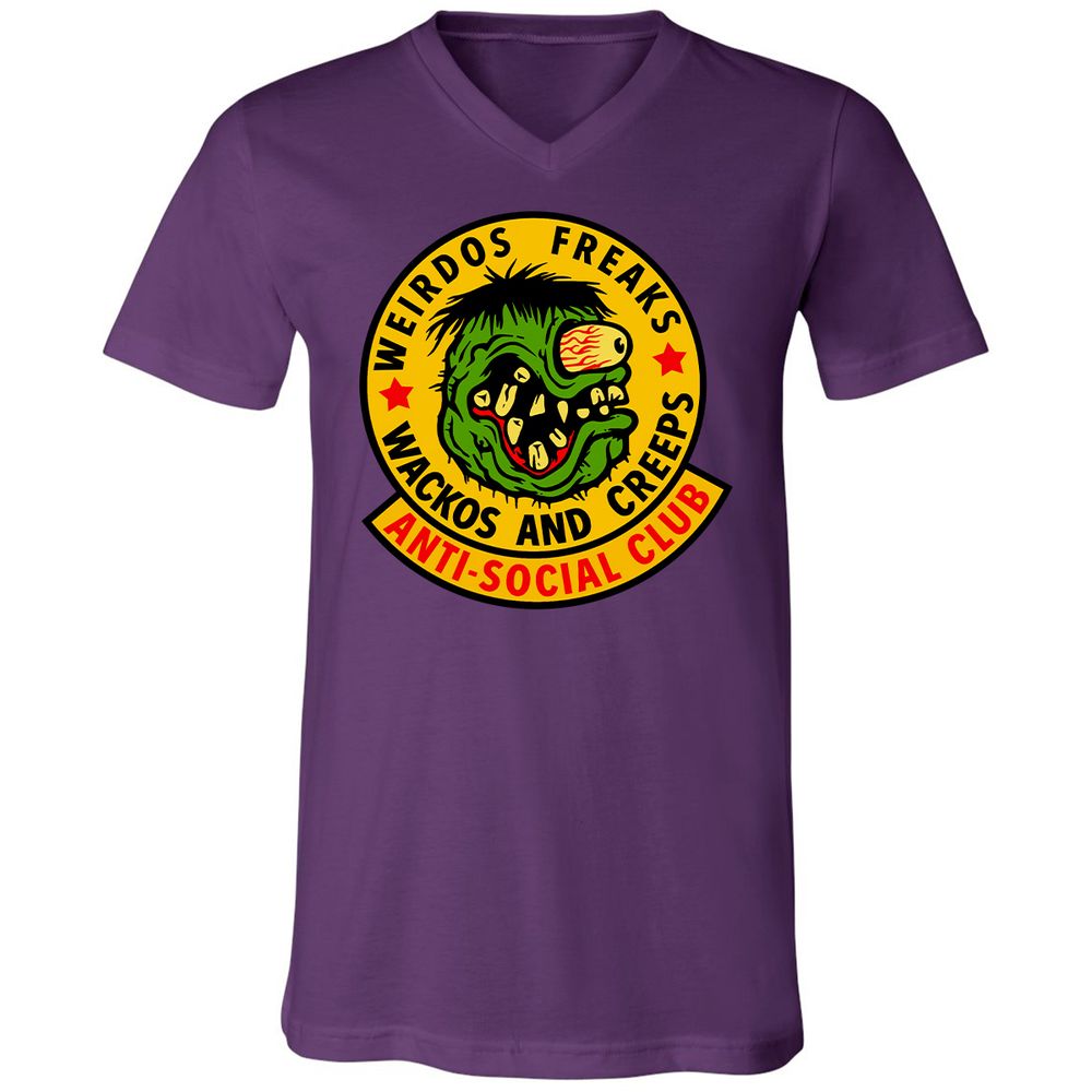 Unisex V-Neck T-Shirt - LLQJZC35 - Team Purple - 9