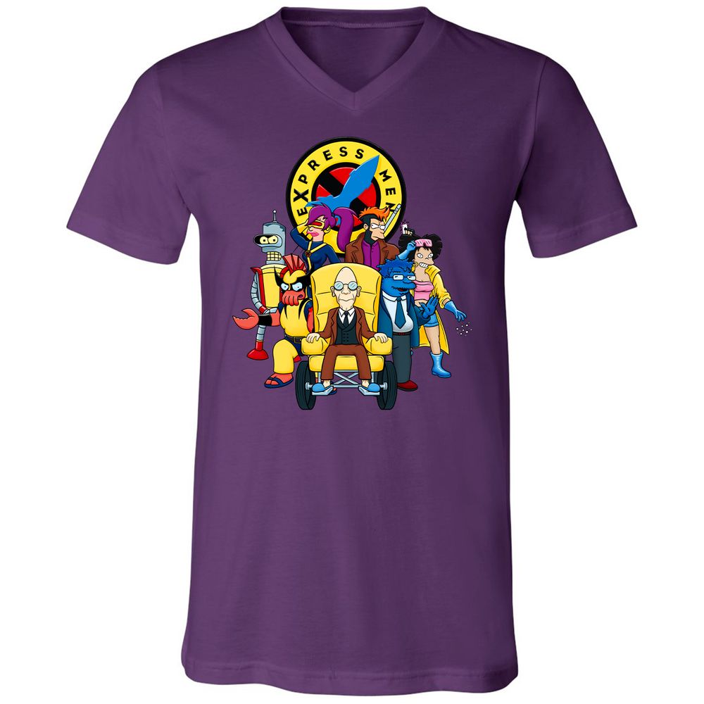 Unisex V-Neck T-Shirt - 8BP8PQS4 - Team Purple - 9