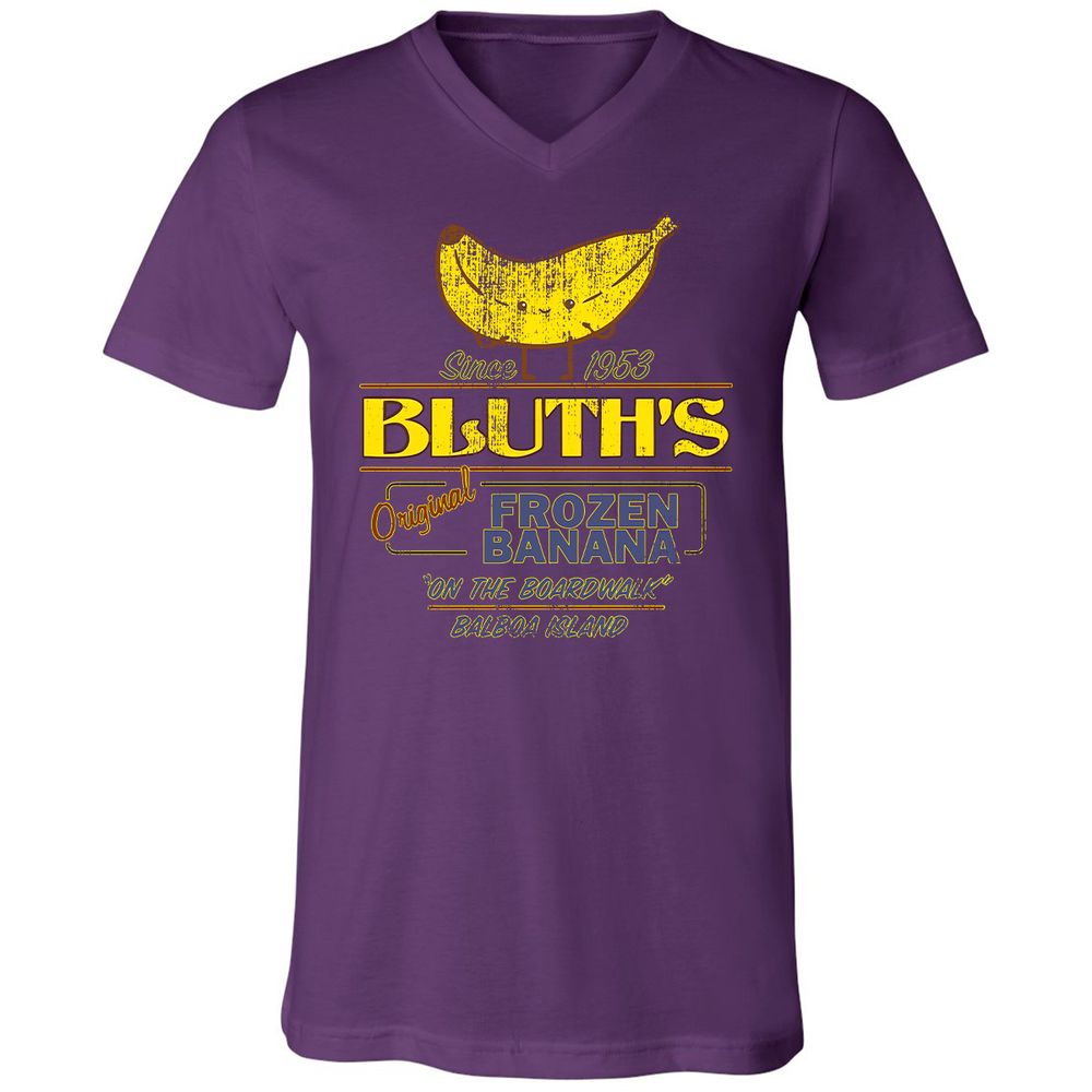 Unisex V-Neck T-Shirt - Q3KVS9Z6 - Team Purple - 9