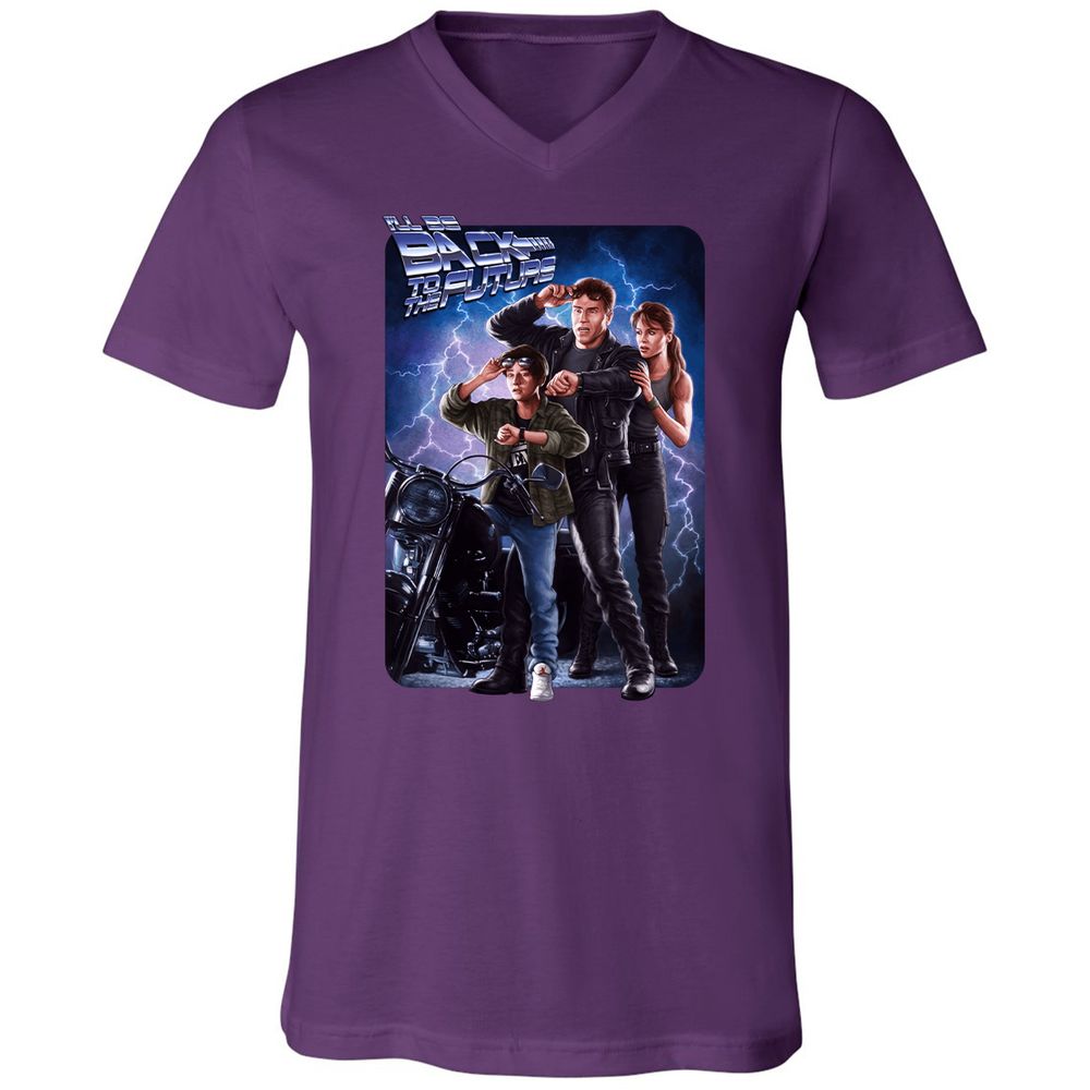 Unisex V-Neck T-Shirt - YSJ39X3Y - Team Purple - 9