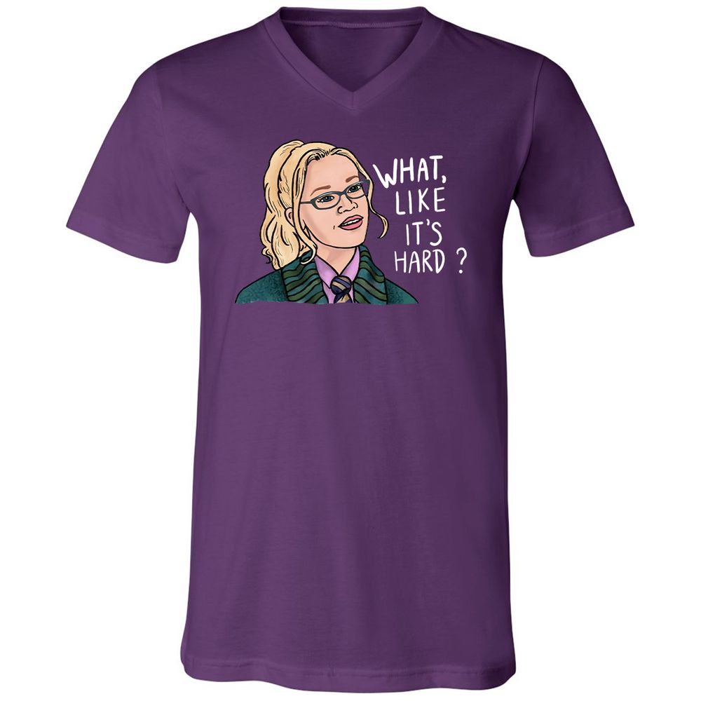 Unisex V-Neck T-Shirt - V9N9A191 - Team Purple - 9