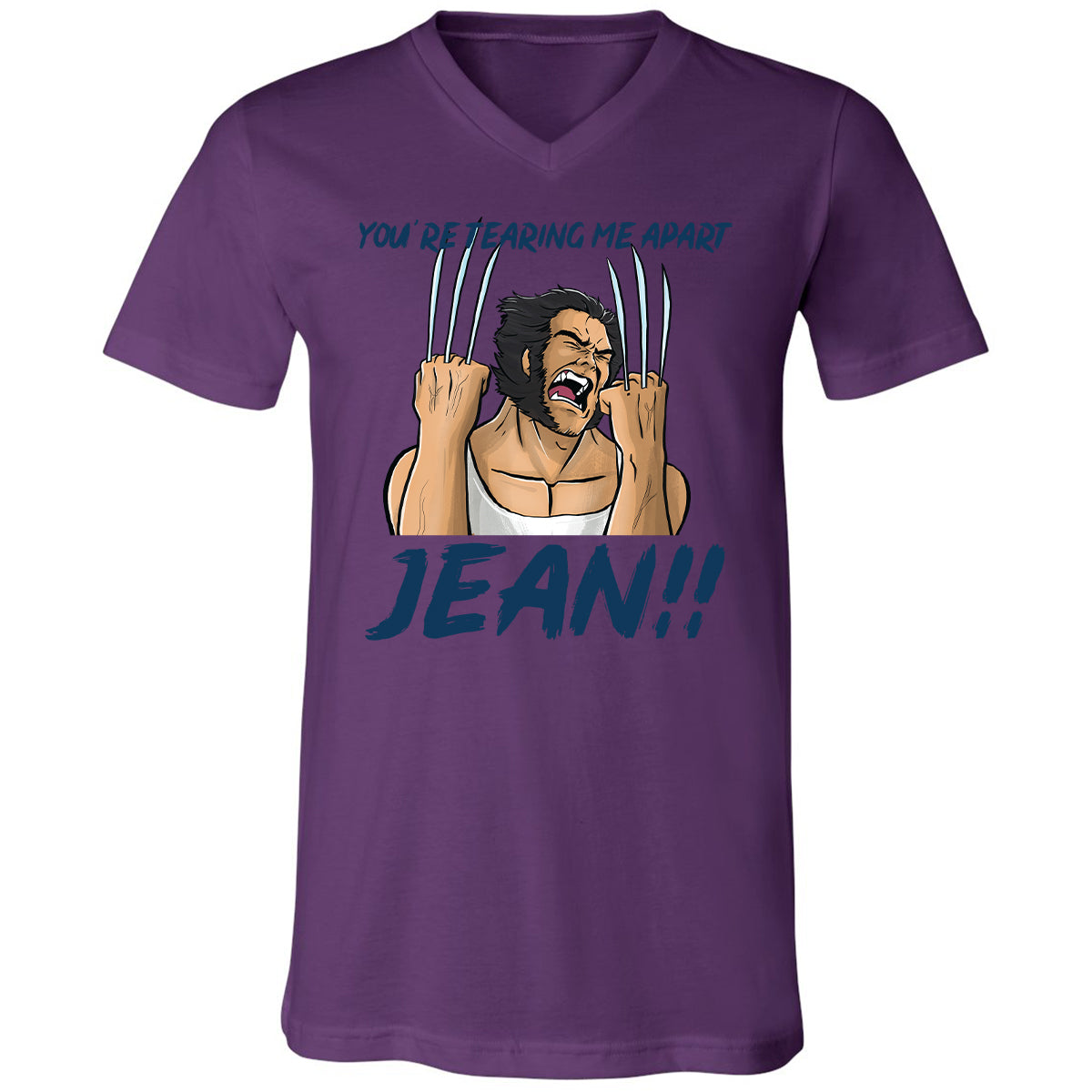 Unisex V-Neck T-Shirt - ET11HKW5 - Team Purple - 9