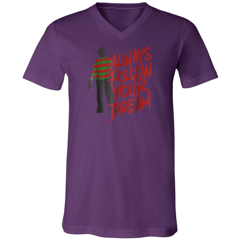 Unisex V-Neck T-Shirt - GDYDKJDM - Team Purple - 9
