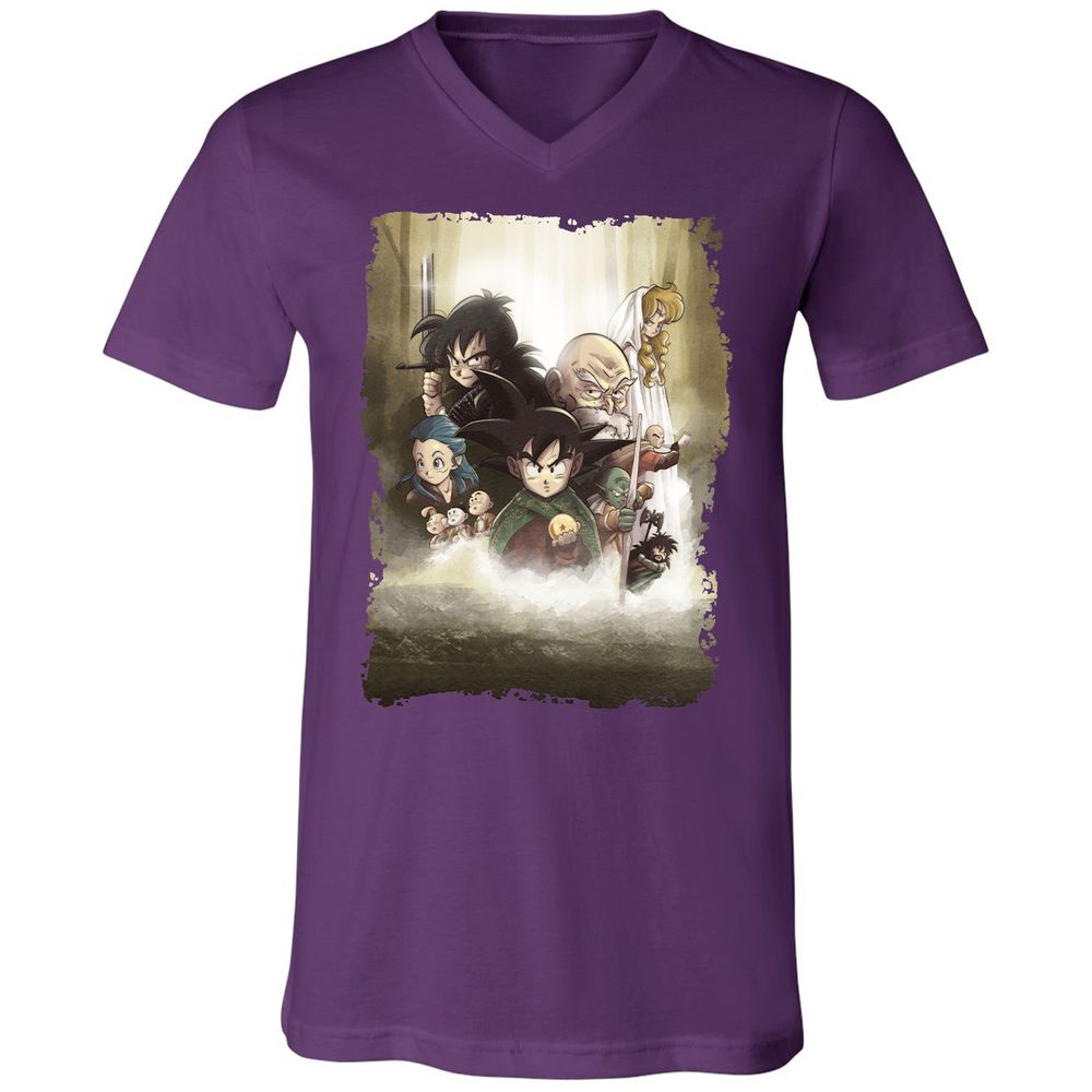 Unisex V-Neck T-Shirt - ZNUUR6J7 - Team Purple - 9