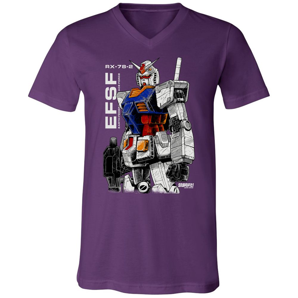 Unisex V-Neck T-Shirt - Z2ESLX2Q - Team Purple - 9
