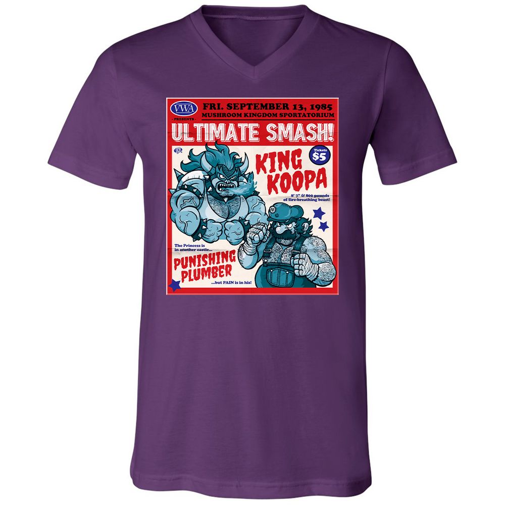 Unisex V-Neck T-Shirt - F5QCC2Q6 - Team Purple - 9