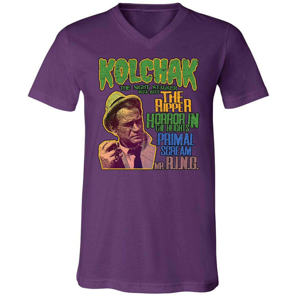 Unisex V-Neck T-Shirt - 51NUTT3B - Team Purple - 9